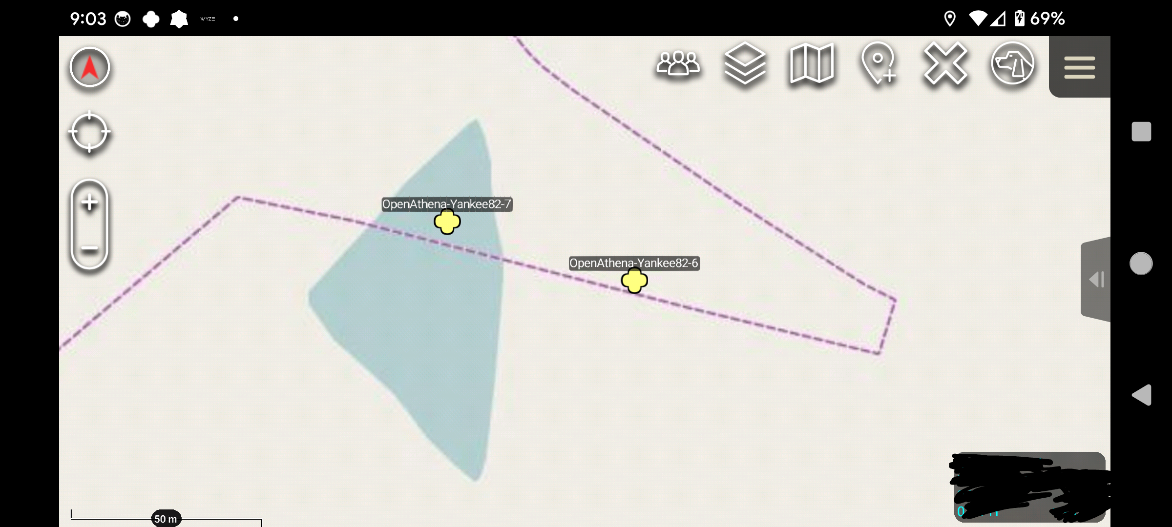 OpenAthena for Android demo of a cursor on target message calculated for an arbitrary point selected in a drone image