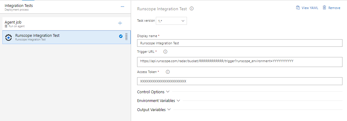 Runscope Integration Test Parameter