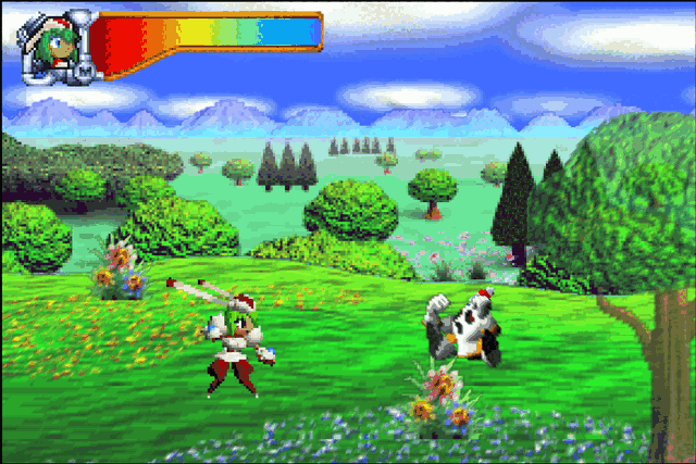 Marina idling in the first level at the original 4:3 aspect ratio