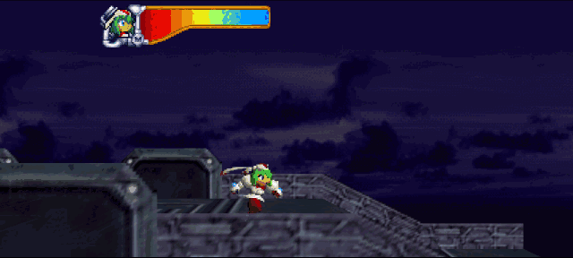Marina running across the widescreen rooftops in Trapped