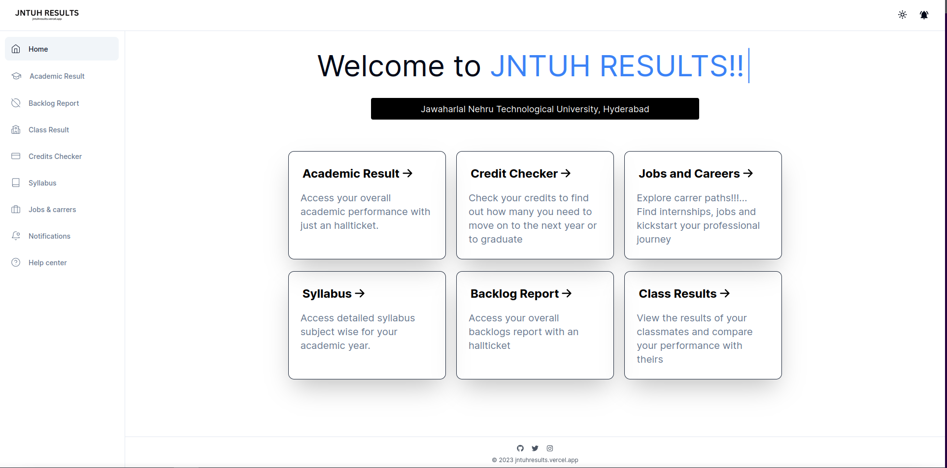 JNTUH RESULTS NOTIFICATIONS