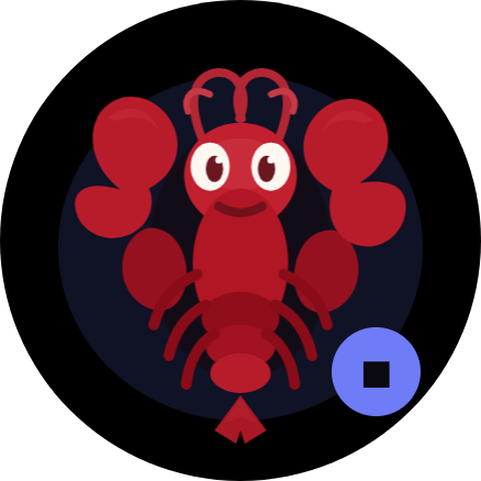 ClawWatch lobster avatar