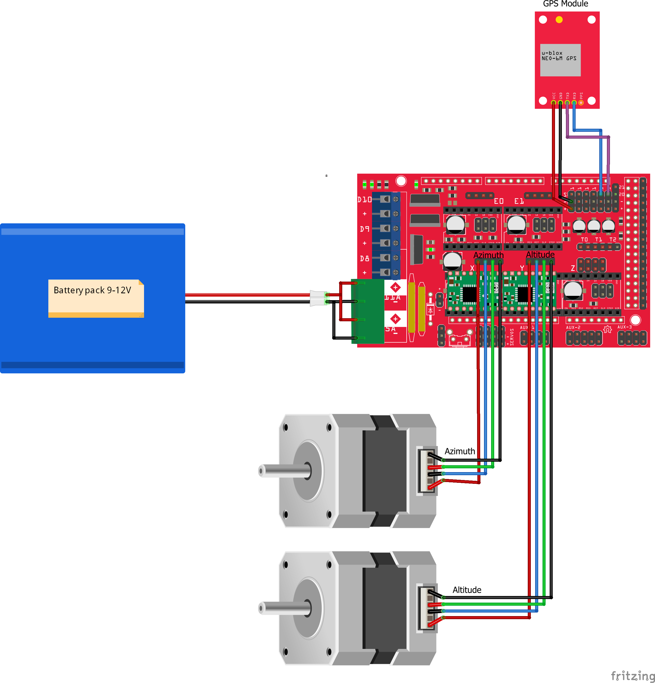 Wiring without the display unit