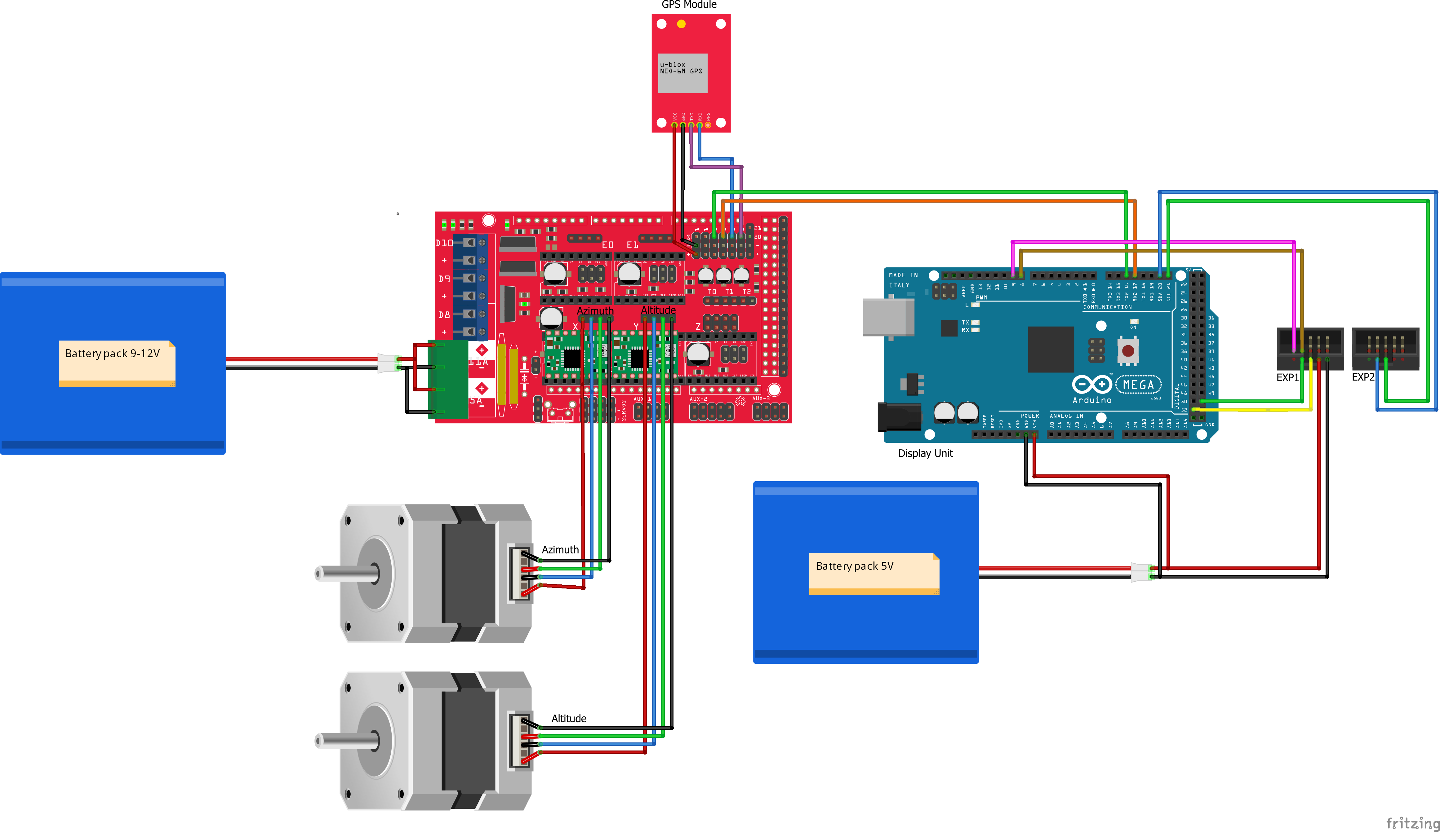 Wiring without the display unit