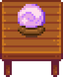 Crystal ball on table