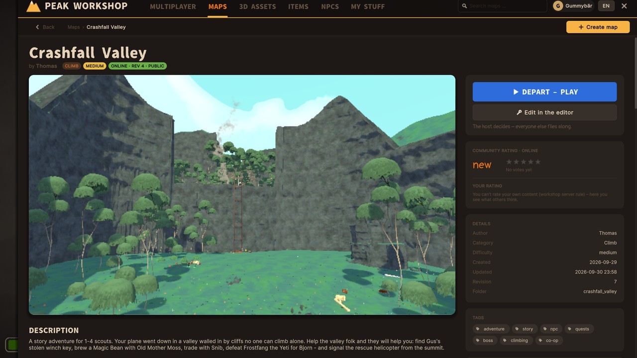 Workshop map page