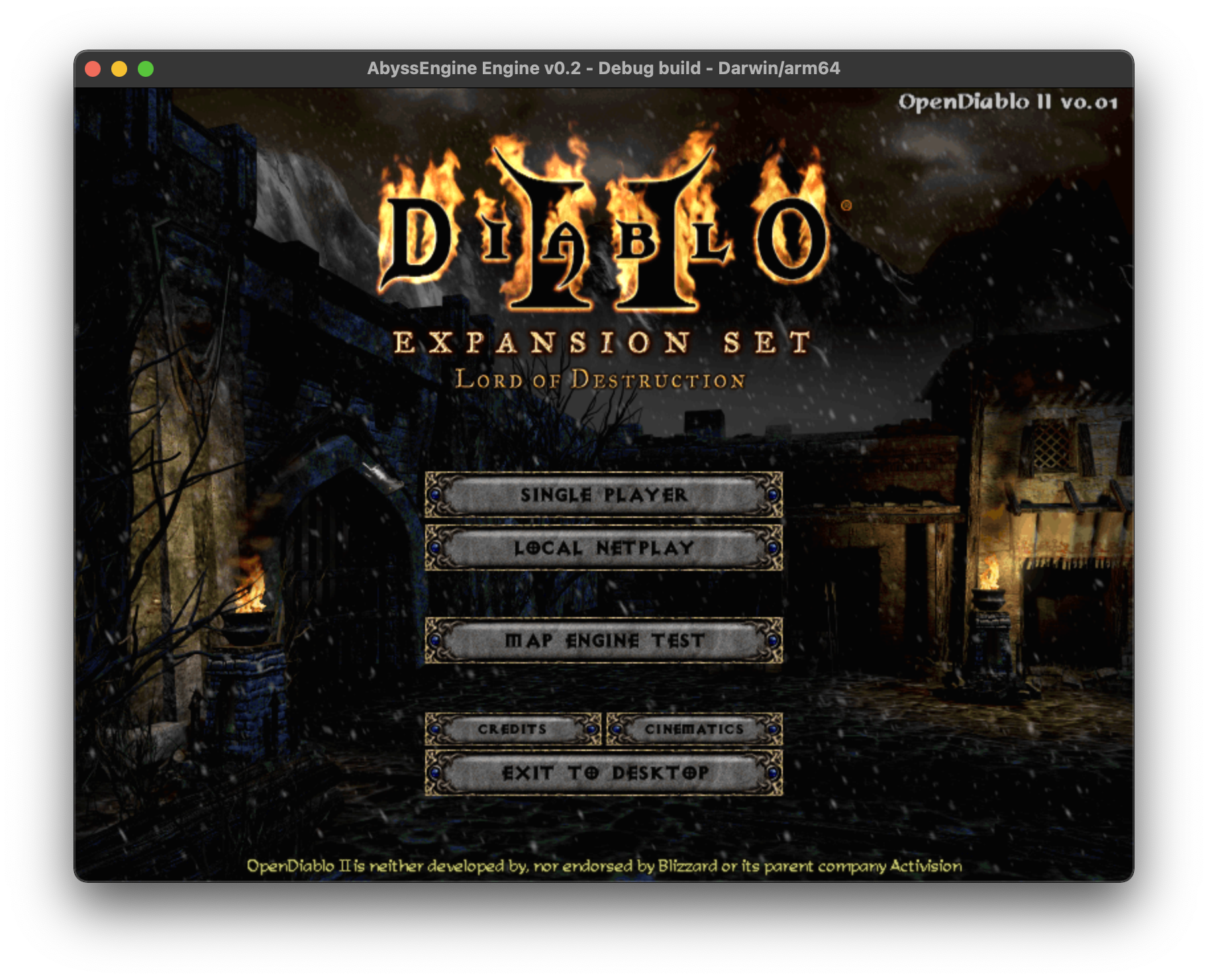 Main Menu Screenshot