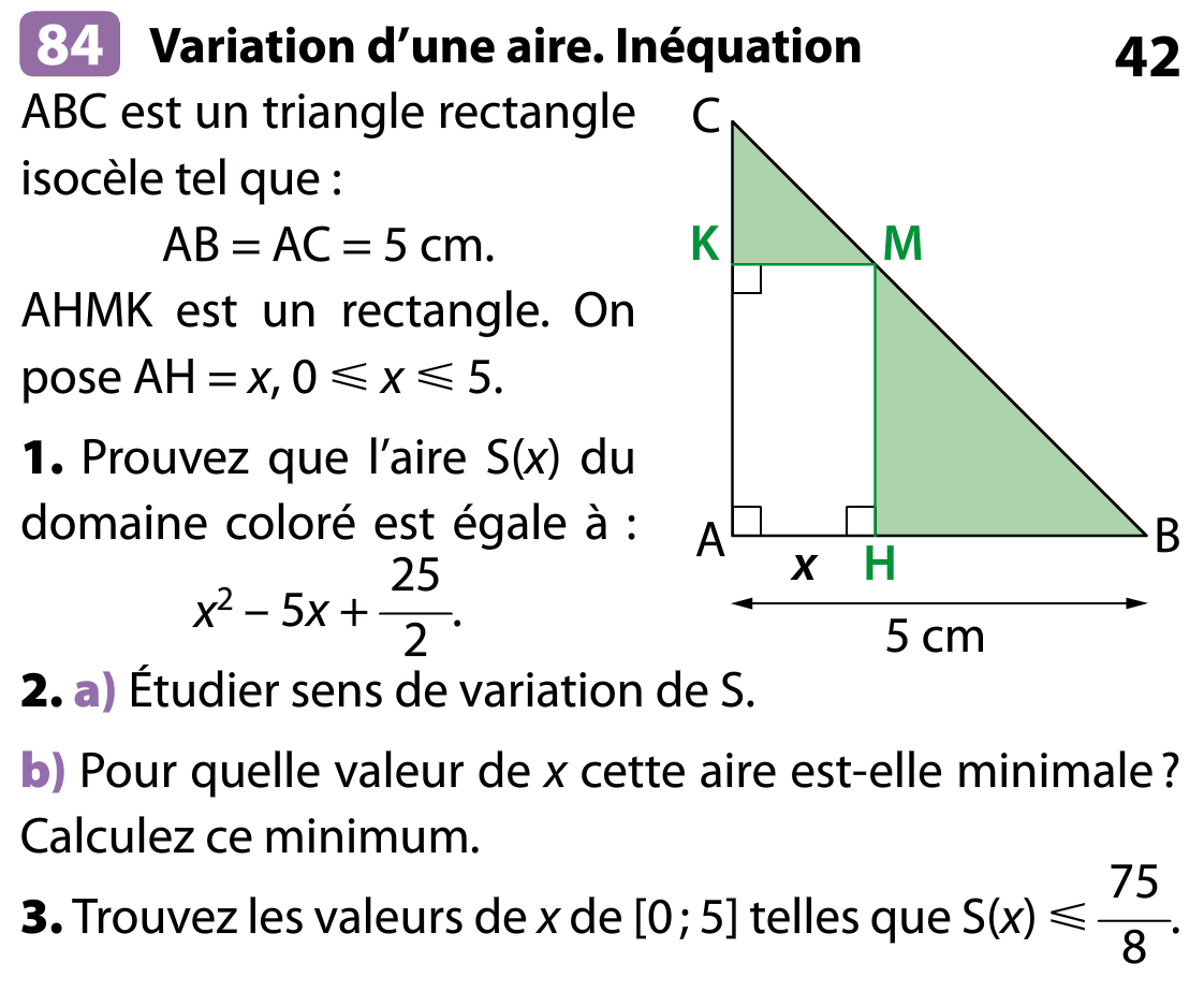 Exercice 84 page 42