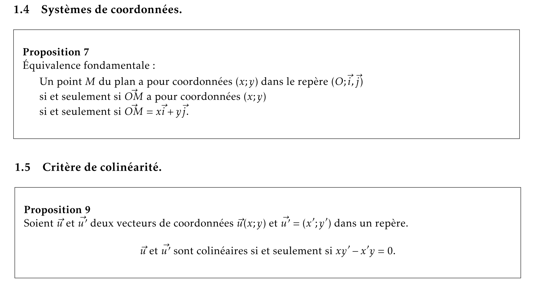 proposition 7 et 9