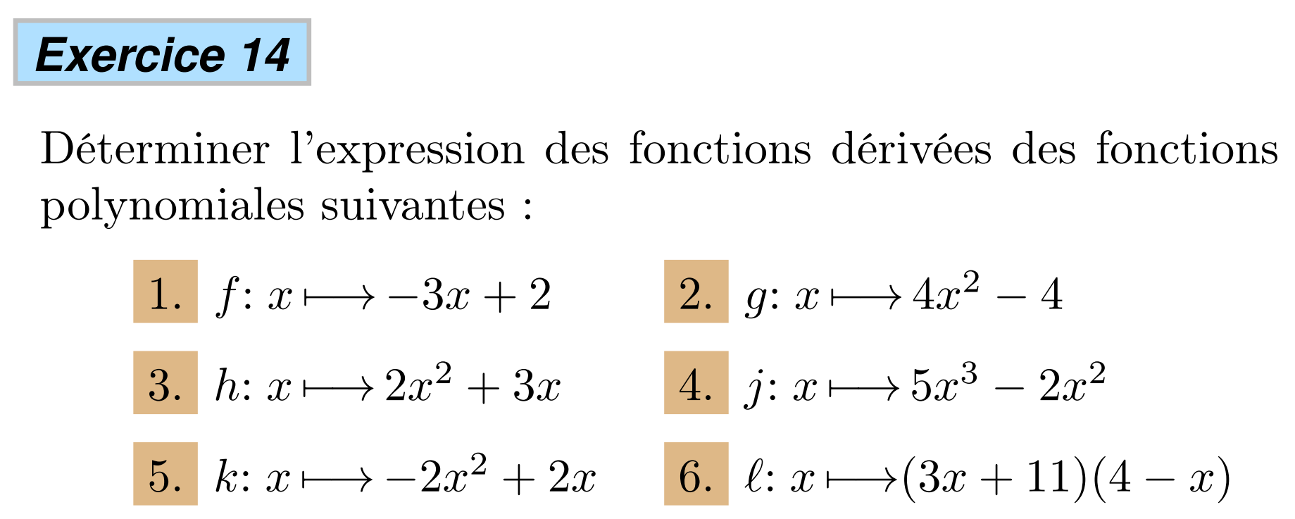 14 de la fiche 5