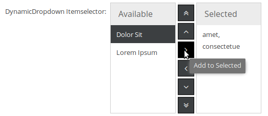 Itemselector example