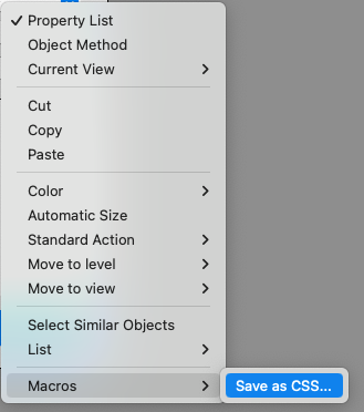 Context menu