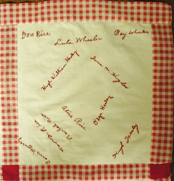 Image of row 1, block 6 of quilt made by the women of Nelson, PA