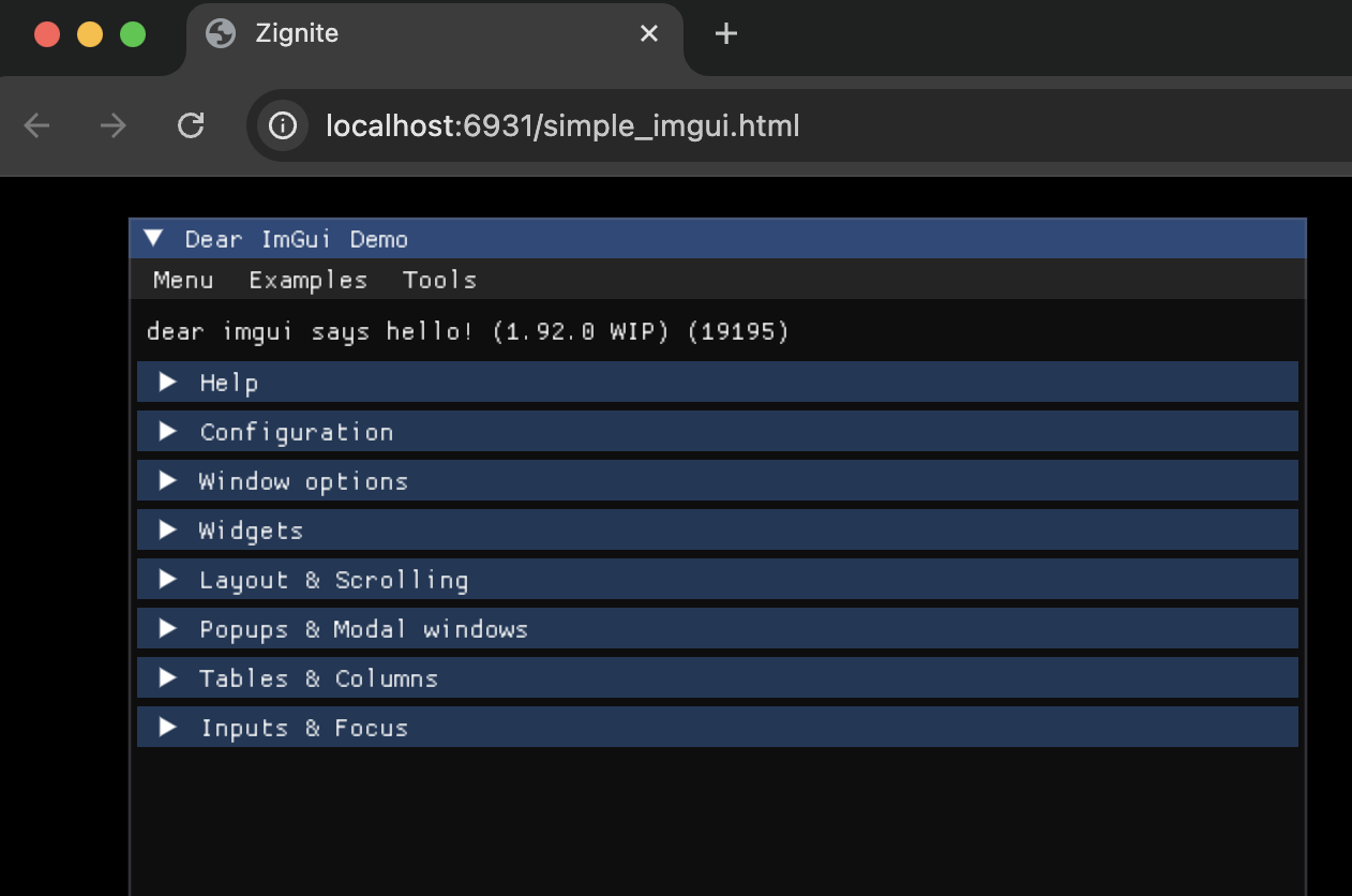 Simple ImGui Example