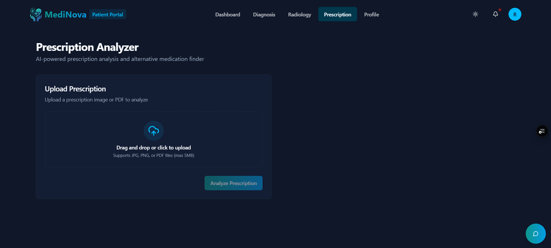 Prescription Analyzer Page