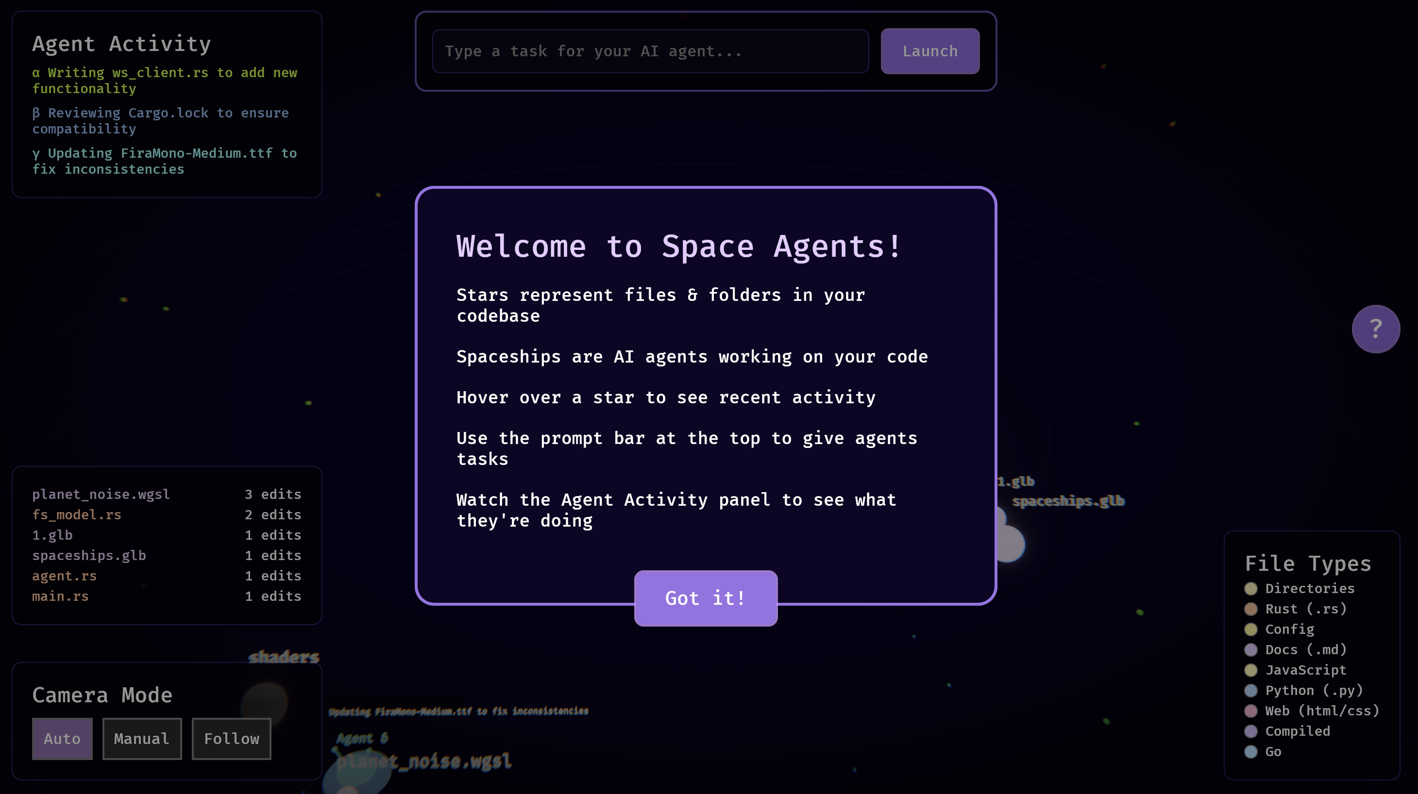 Welcome Screenshot