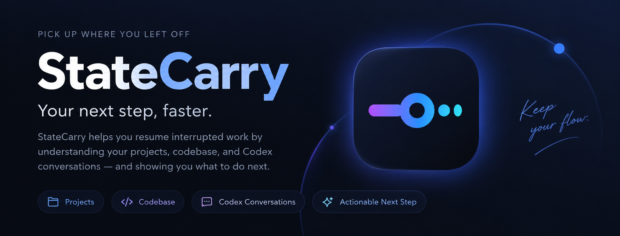 StateCarry — Pick up where you left off
