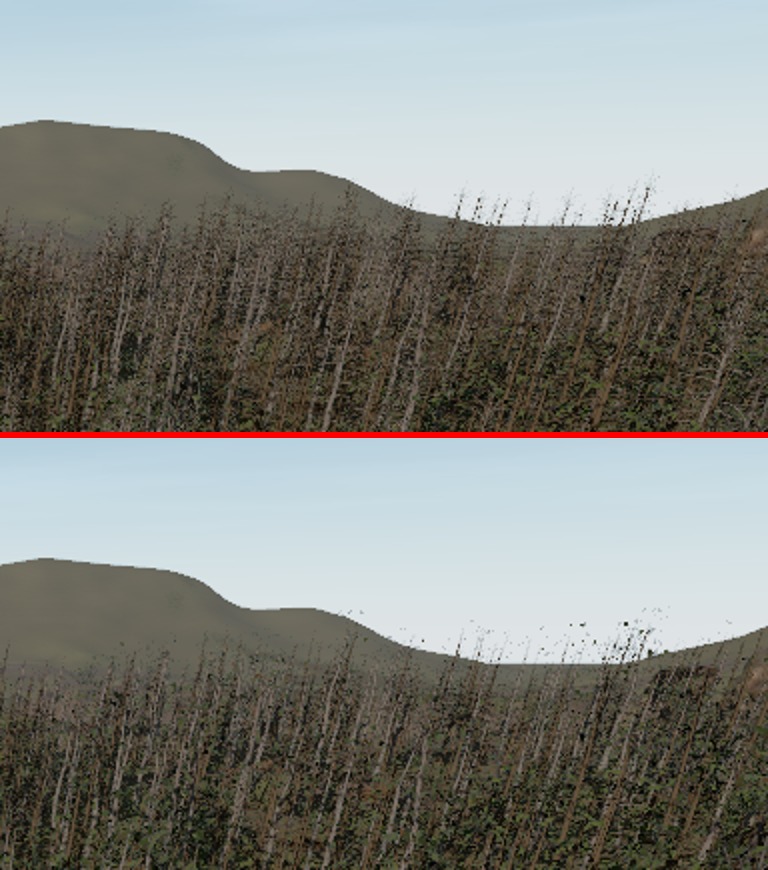 treetop specks: base (top) / candidate (bottom)