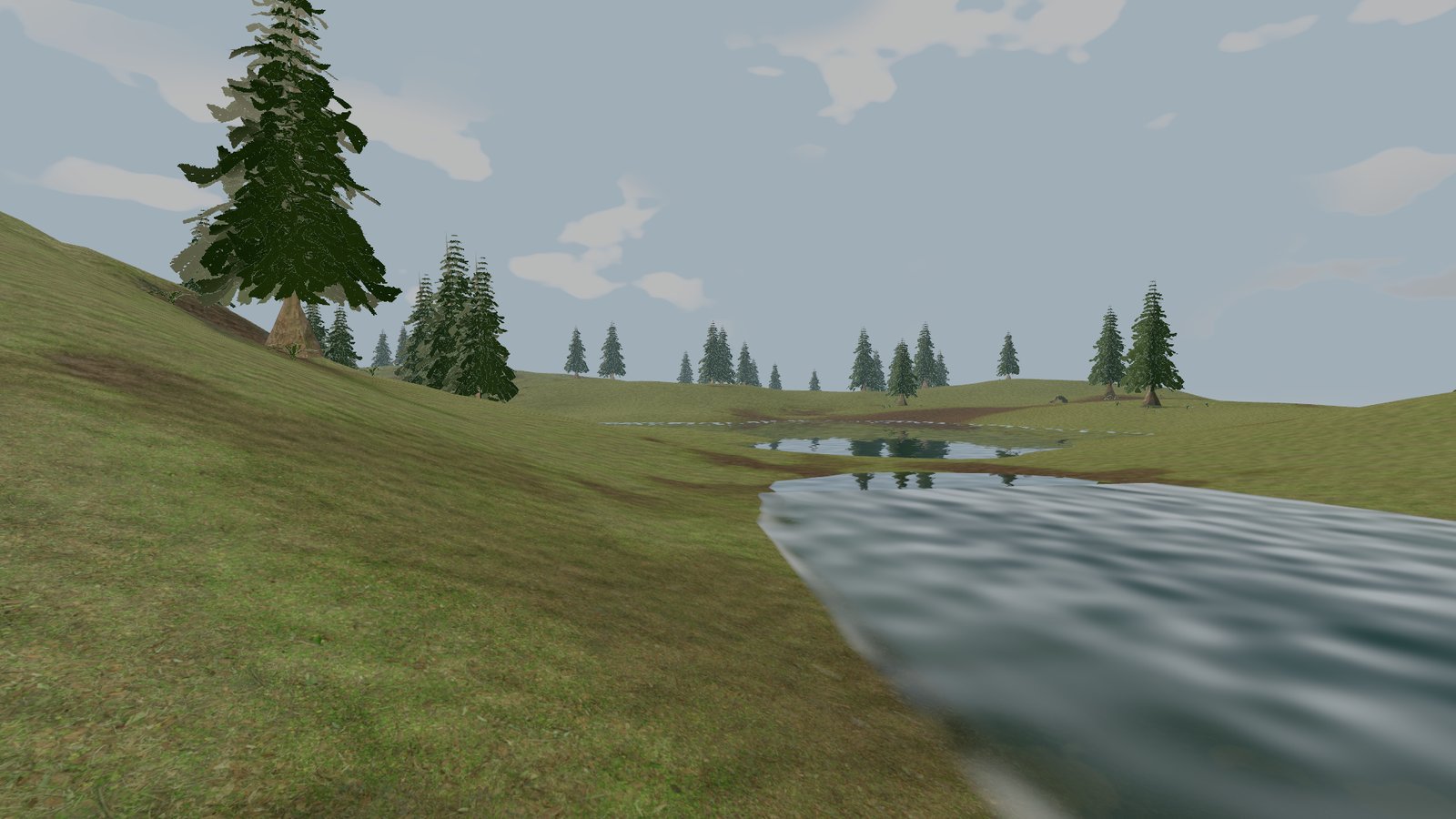 Stream and lake