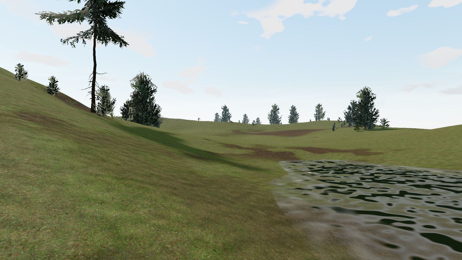 Stream and lake