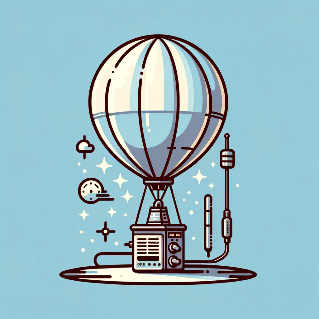 Experimental high-altitude balloon illustration