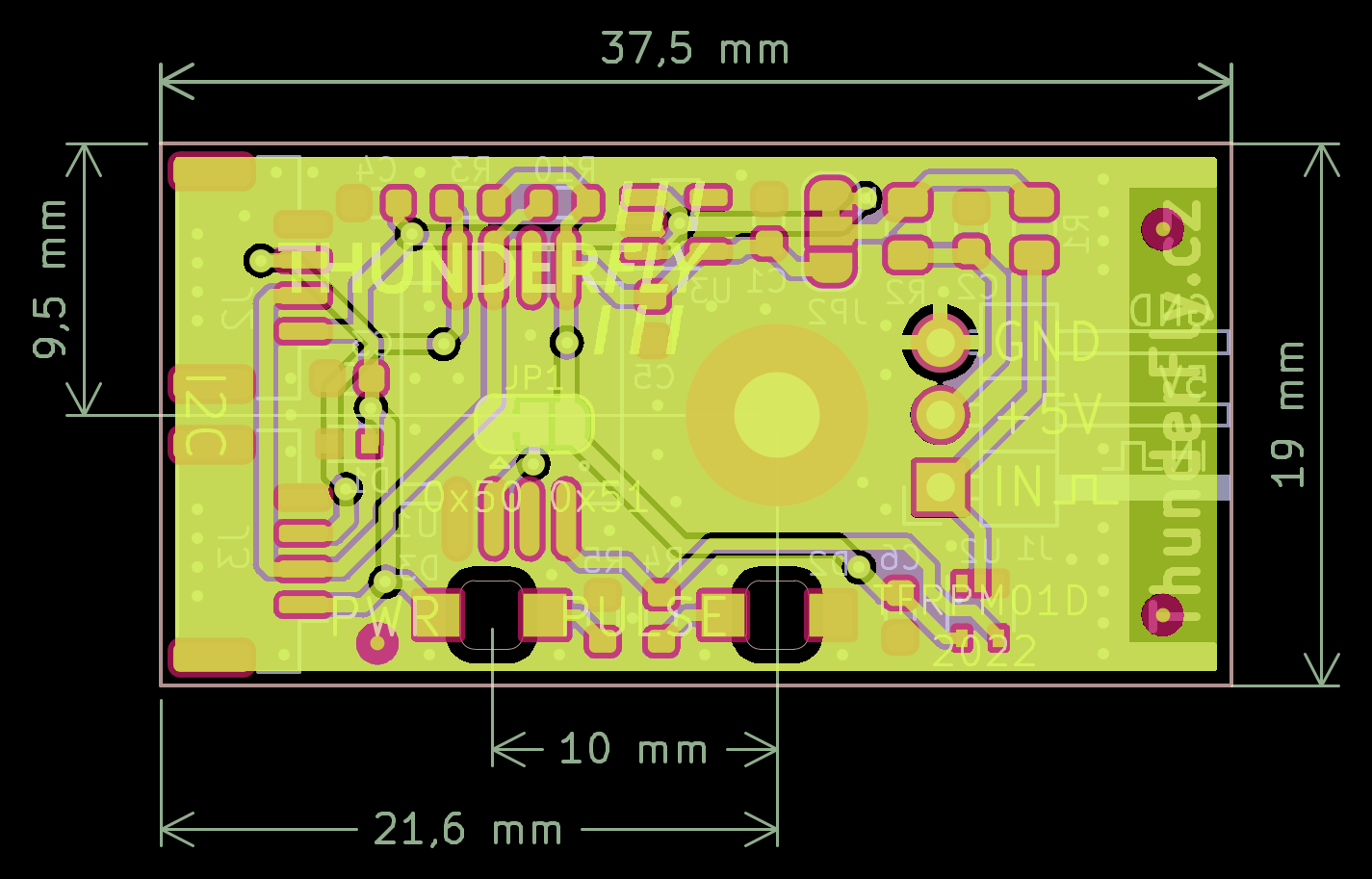 TFRPM01 PCB dimensions