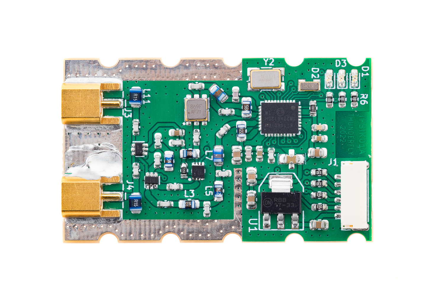 TFSIK01 modem PCB without RF shielding