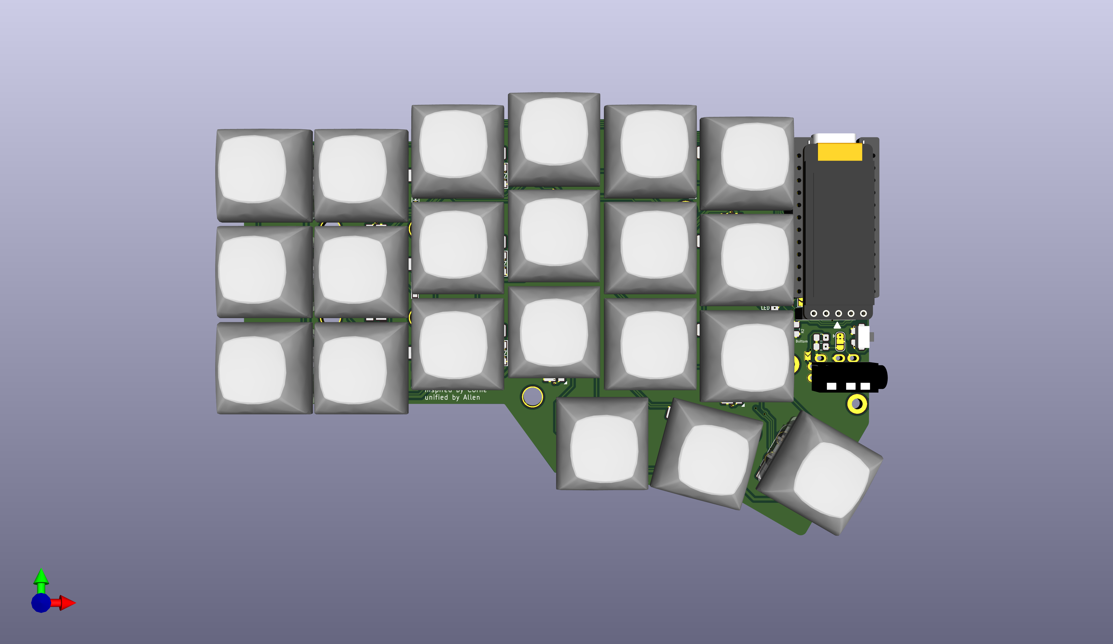 Unicorne-3x6-cherry mx reversible, from the project README