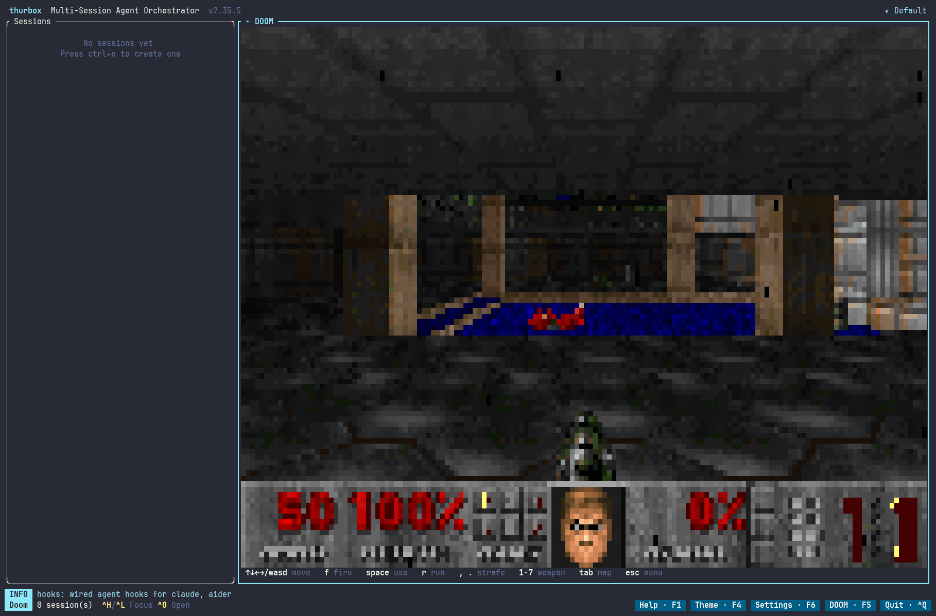 Doom in the Thurbox interface