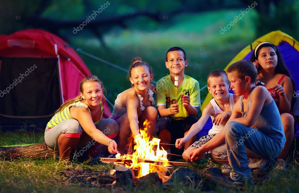 image of kids camping.
