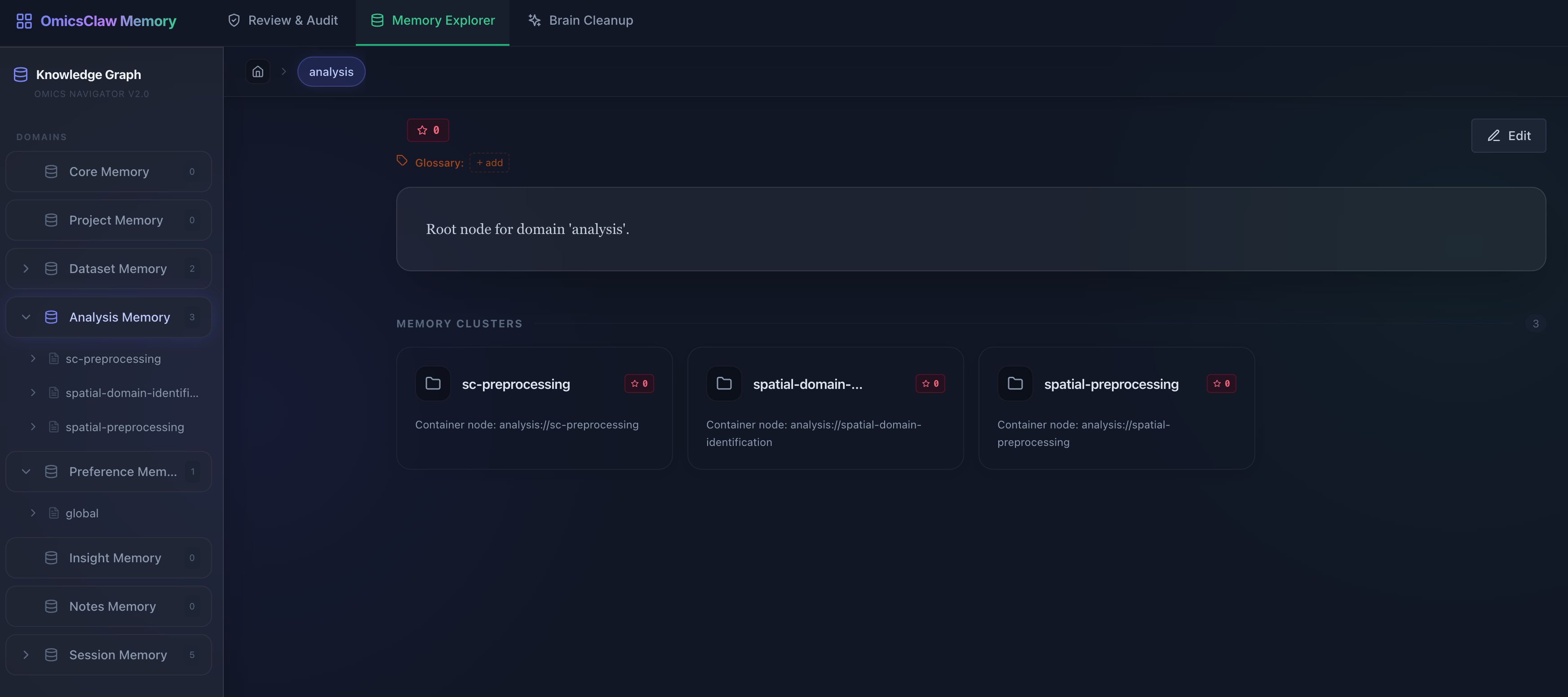 Memory System Explorer Frontend Interface