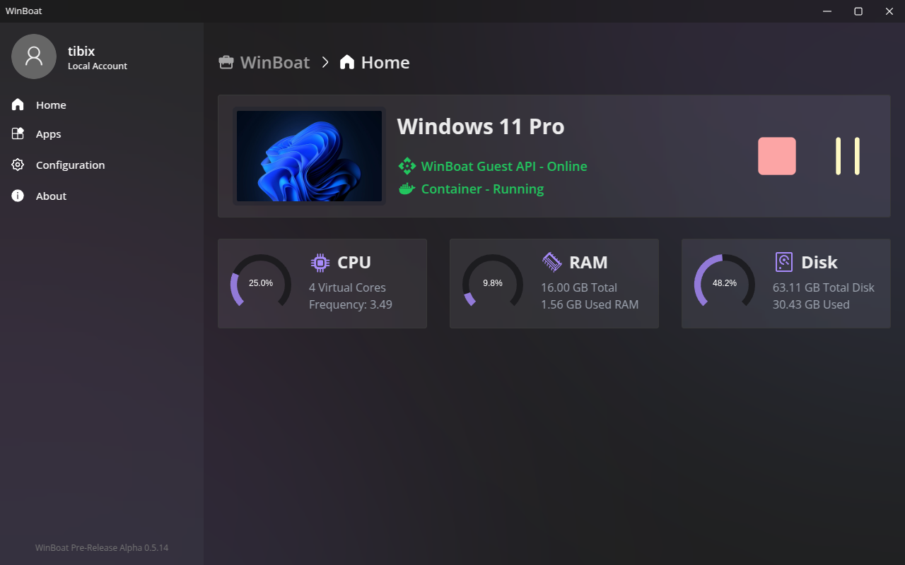 WinBoat Dashboard