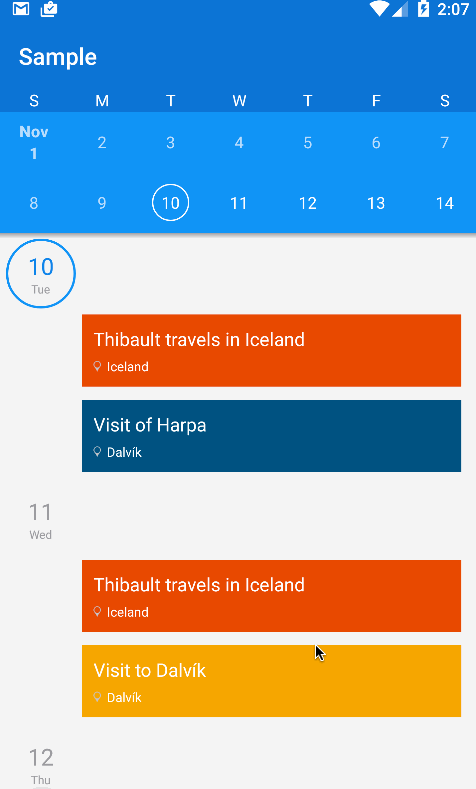 cannot see shared calendar in google android app