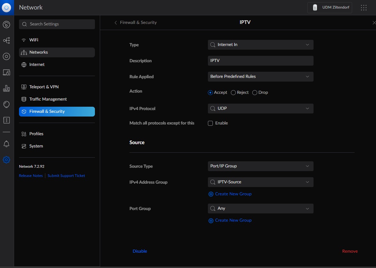 IPTV UDP Internet In