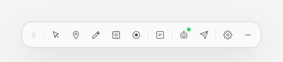 The same toolbar on a light page