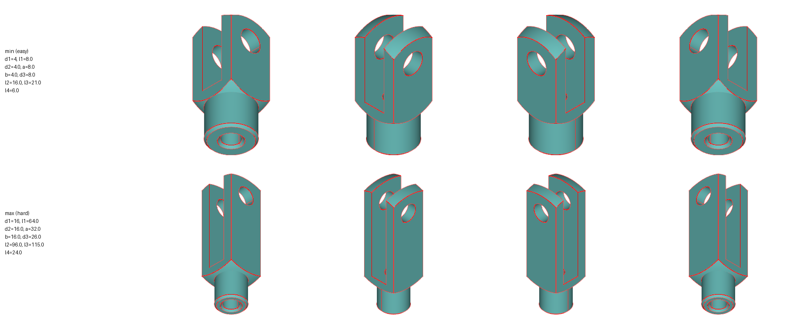 Clevis fork head extreme-size render
