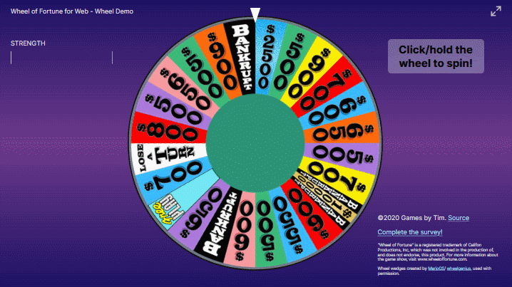 Wheel Of Fortune Demo