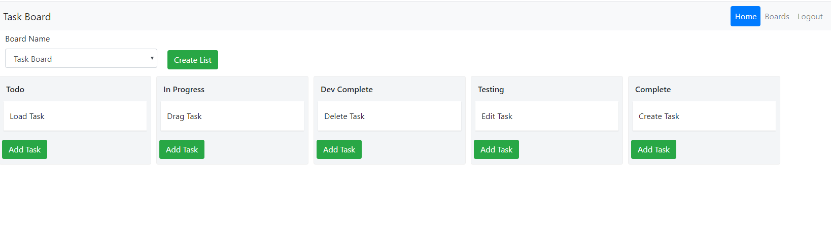 GitHub - Timc3209/task-board: A kanban style task board with features ...