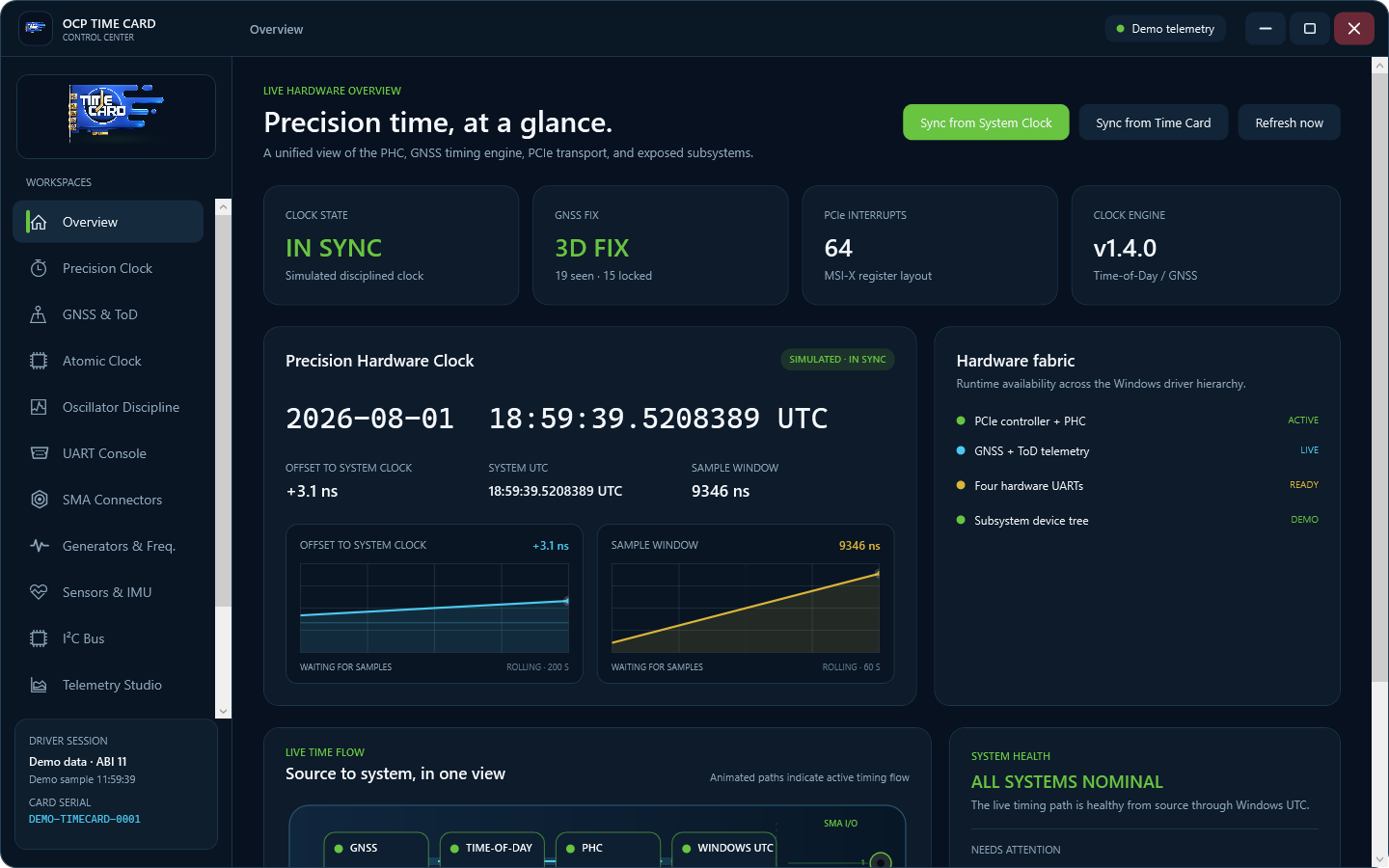 OCP Time Card Control Center