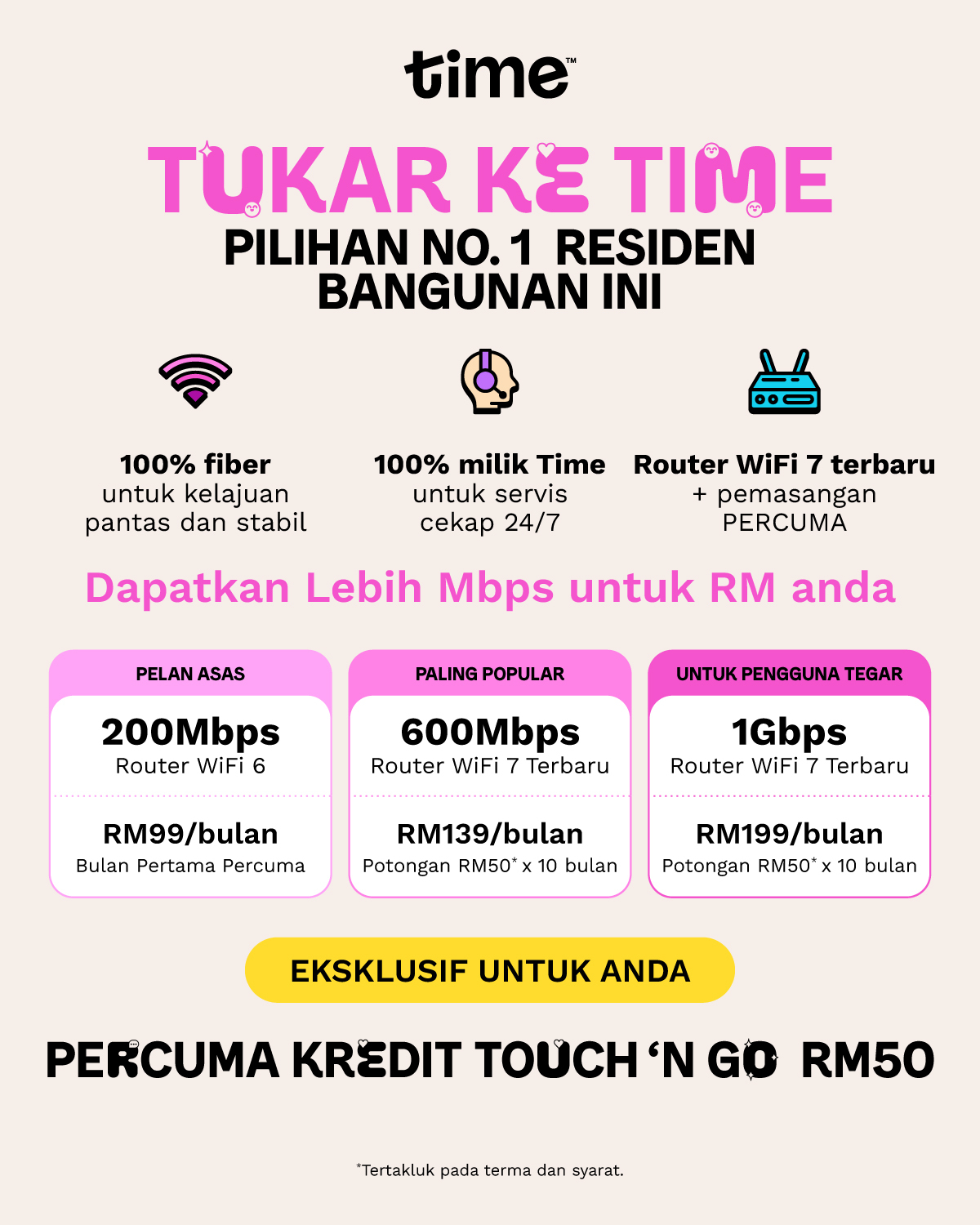 Untuk Bangunan Pilihan Time visual