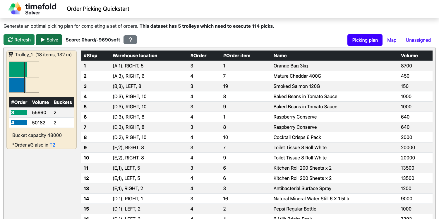Order Picking Screenshot