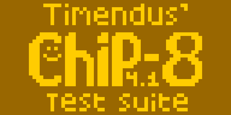 CHIP-8 logo, shown on the display