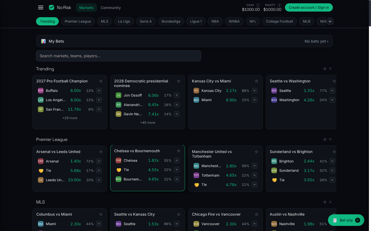 No-Risk Betting