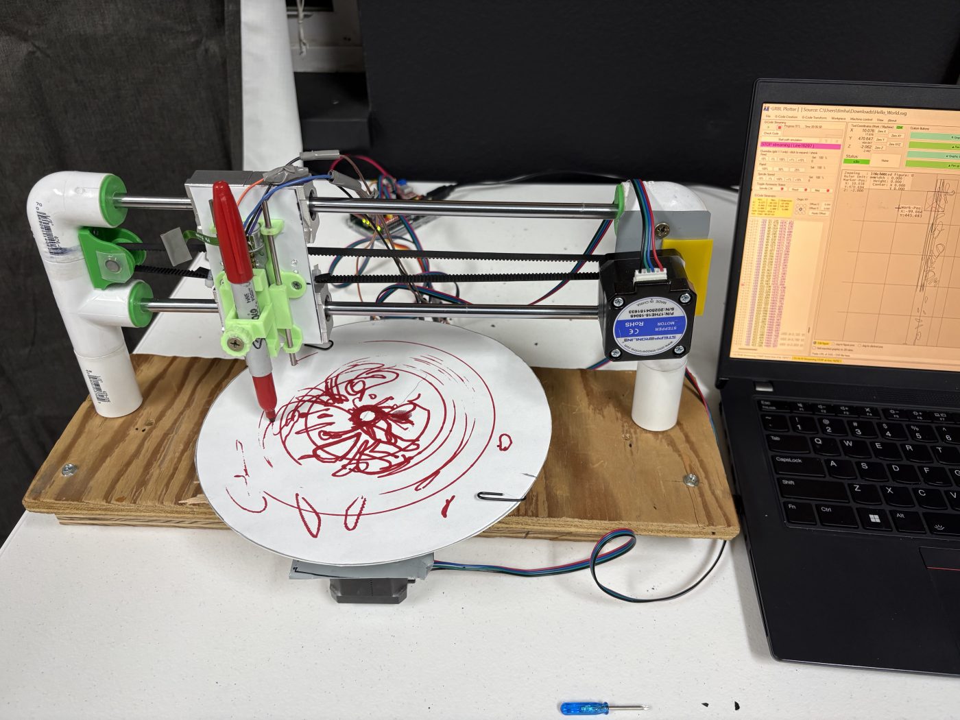 Polar CNC Plotter