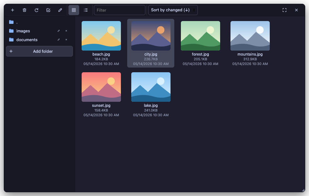 catppuccin: file browser