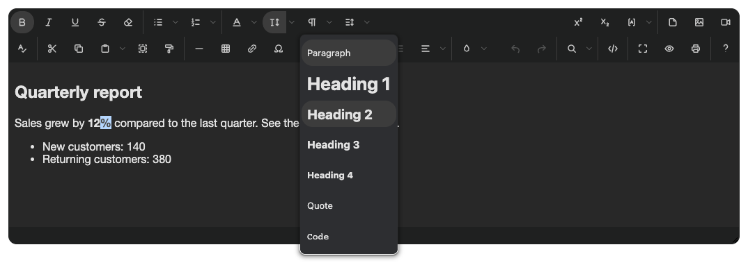 chrome-dark: editor