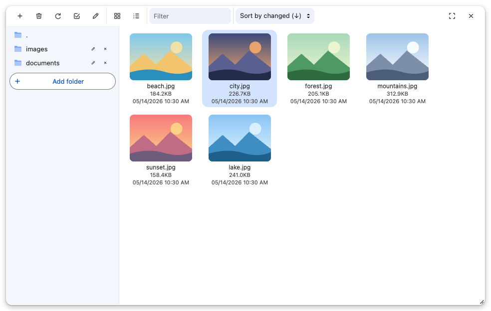 chrome: file browser