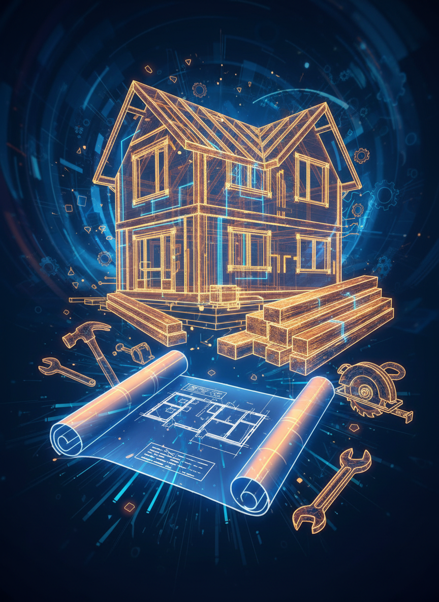 Blueprint tools and shed plans visualization