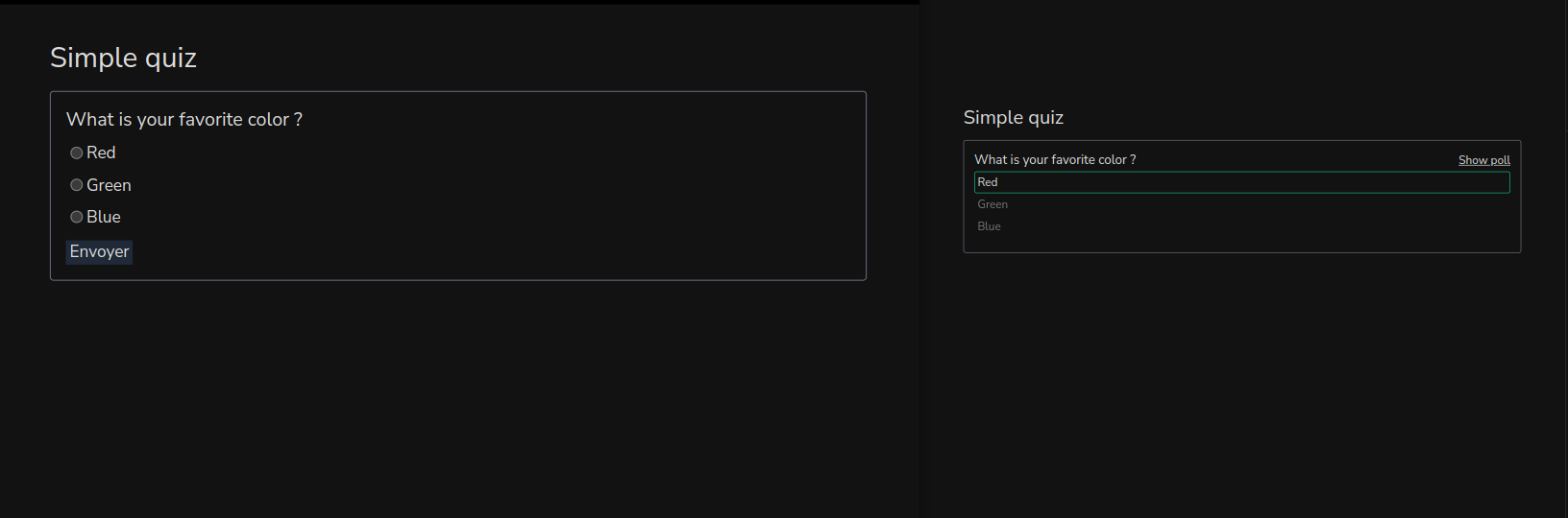 Poll not answered
